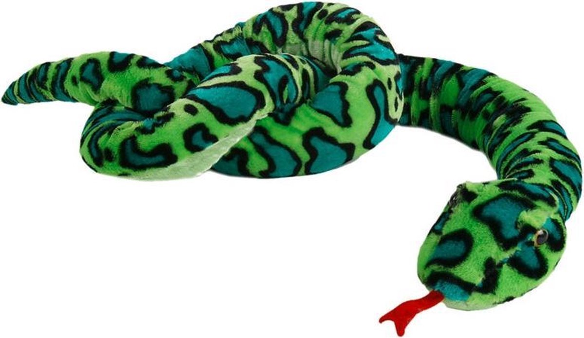 Pluche grote groene slang knuffel 254 cm - Slangen reptielen knuffels -  Speelgoed voor... | bol.com