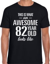 Awesome 82 year / 82 jaar cadeau t-shirt zwart heren 2XL