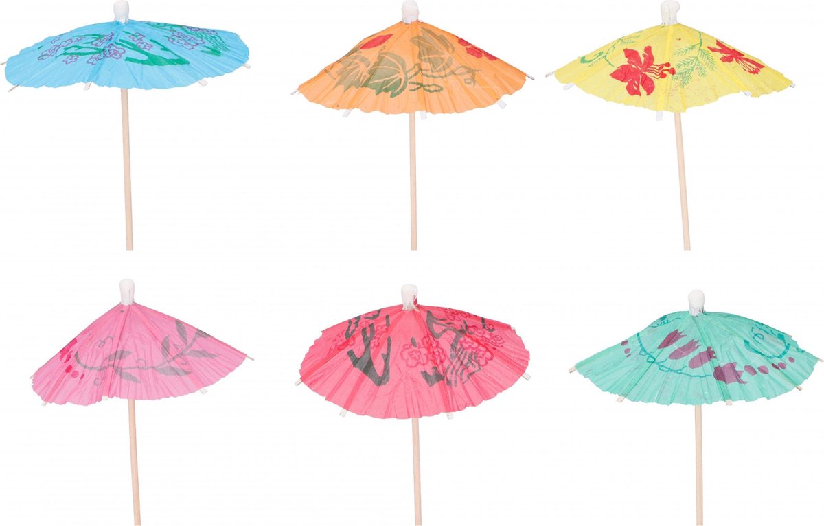 Cuisine Elegance Cocktailprikkers Parasol 10 Cm Hout 12 Stuks