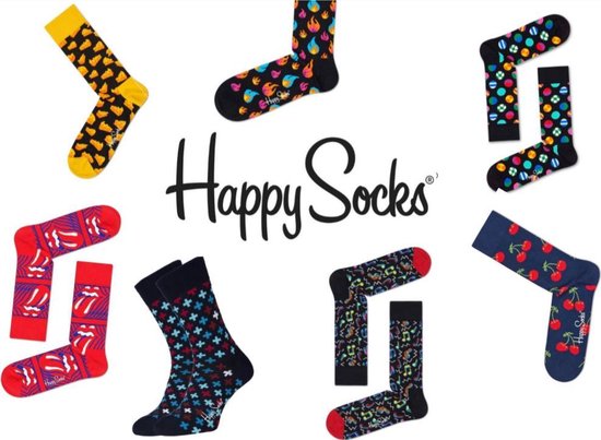 Happy Socks 4-Pack Heren Sokken - 41-46 | bol.com