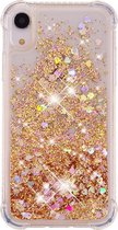 GadgetBay Bewegend Glitter Poeder Beschermend TPU iPhone XR hoesje - Goud Case