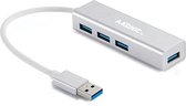 A-KONIC© USB 3.0 Naar 4X USB-A Splitter | USB To USB A Kabel Adapter Verdeler | Surface | Dell | Lenovo | Asus | Acer | Zilver