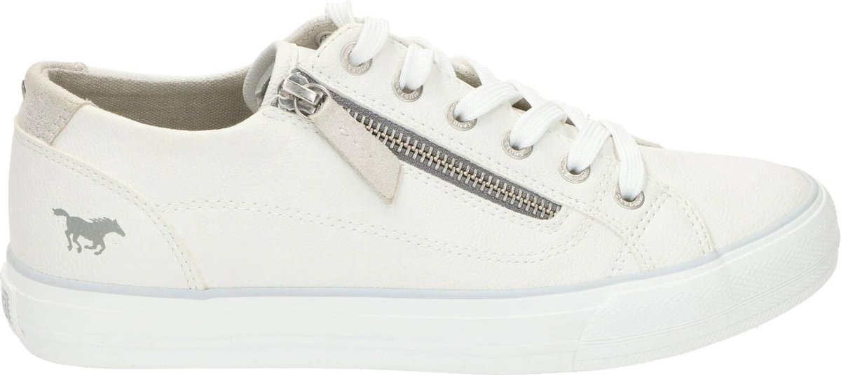 Mustang sneakers wit/bruin - Damesschoenen.nl