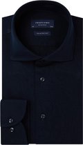 Profuomo - Knitted Jersey Overhemd Navy - 44 - Heren - Slim-fit