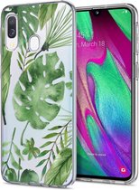 iMoshion Design voor de Samsung Galaxy A20e hoesje - Bladeren - Groen