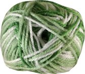 Eko fil - 5 bollen groen (327) gemeleerd acryl garen - naald 3,5 a 4 mm.