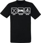 Eat; Sleep; Ride t-shirt | motor| grappig| cadeau | maat M