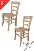 Tommychairs Savoie - Eetkamerstoelen - Set van 2 - Naturel - Hout