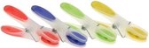 60x Wasknijpers in verschillende kleuren met sotfgrip - huishoudelijke producten – knijpers
