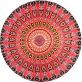 Mandala Tafelkleed - Ronde Mandala - Tafelkleed Rond - Rood - 130CM
