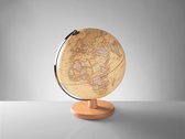 Mascagni - Wereldbol / Globe met verlichting, diameter 30 cm, geel - 20G 01459