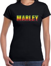 Marley reggae muziek kado t-shirt zwart dames - fan shirt - verjaardag / cadeau t-shirt XXL