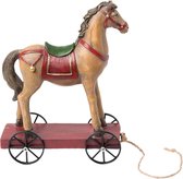 Clayre & Eef Decoratie Beeld Paard 15*7*20 cm Bruin Kunststof Decoratief Figuur Decoratieve Accessoires Woonaccessoires