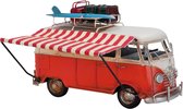 Model bus | 27*10*17 cm | Rood | Ijzer | staand | ijzeren camper-busje | Clayre & Eef | 6Y1633