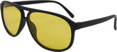 Az-eyewear Zonnebril Wayfarer Cat. 3 Matzwart/geel (basic 154-b)