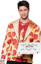 Boland - Fotorealistisch shirt Pizza pepperoni - Multi - XL - Volwassenen -