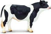Safari Holstein Stier Junior 13 Cm Rubber Zwart/wit