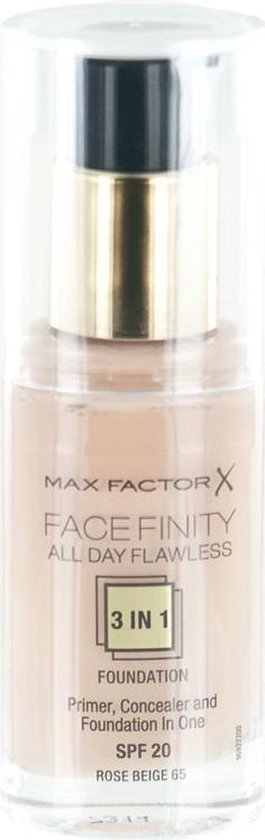 Max Factor Facefinity All Day Flawless 3-in-1 Liquid Foundation - 065 Rose Beige - Max Factor
