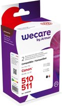 Wecare WEC1304 inktcartridge Zwart, Cyaan, Magenta, Geel 2 stuk(s)
