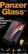 PanzerGlass Case Friendly Gehard Glas Ultra-Clear Screenprotector Geschikt voor Apple iPhone SE (2020/2022) - Zwart