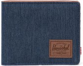 Herschel Hank RFID - Indigo Denim Crosshatch | Portefeuille met RFID blocking & mesh window - meerdere card slots.