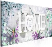 Schilderijen Op Canvas - Schilderij - Home and Hummingbirds (1 Part) Green Narrow 135x45 - Artgeist Schilderij