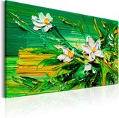 Schilderijen Op Canvas - Schilderij - Impressionist Style: Flowers 90x60 - Artgeist Schilderij