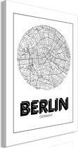 Schilderijen Op Canvas - Schilderij - Retro Berlin (1 Part) Vertical 80x120 - Artgeist Schilderij