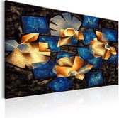 Schilderijen Op Canvas - Schilderij - Geometrical Flowers 60x40 - Artgeist Schilderij
