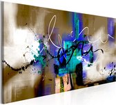 Schilderijen Op Canvas - Schilderij - Crazy Serpentines (1 Part) Brown Narrow 120x40 - Artgeist Schilderij