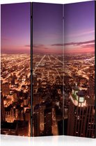 Kamerscherm - Scheidingswand - Vouwscherm - Chicago Panorama [Room Dividers] 135x172 - Artgeist Vouwscherm