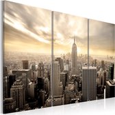 Schilderijen Op Canvas - Schilderij - 's Avonds in New York 60x40 - Artgeist Schilderij