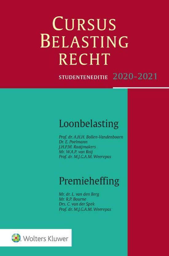 Cursus Belastingrecht Loonbelasting/Premieheffing 2020-2021 - cover