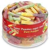 Red Band Zure Frieten 1 pot à 100 stuks - Zacht snoep - Zure winegums met fruitsmaak