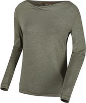 Regatta Frayler Viscose T-Shirt Met Lange Mouwen En Kol Voor Dames Groen