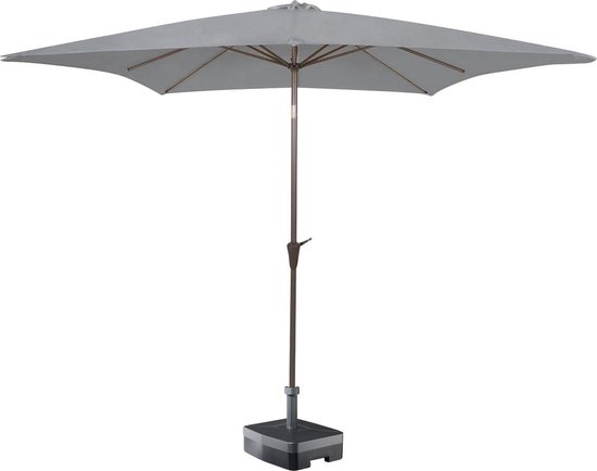 Ochtend assistent Nadenkend Kopu® vierkante parasol Altea 230x230 cm - Light Grey | bol.com