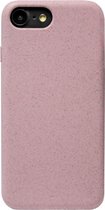 ADEL Tarwe Stro TPU Back Cover Softcase Hoesje Geschikt voor iPhone SE (2022/ 2020)/ 8/ 7 - Duurzaam afbreekbaar Milieuvriendelijk Roze