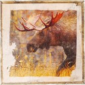 wooden tile old dutch moose out