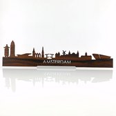 Standing Skyline Amsterdam Palissander hout - 60 cm - Woondecoratie design - Decoratie om neer te zetten - WoodWideCities