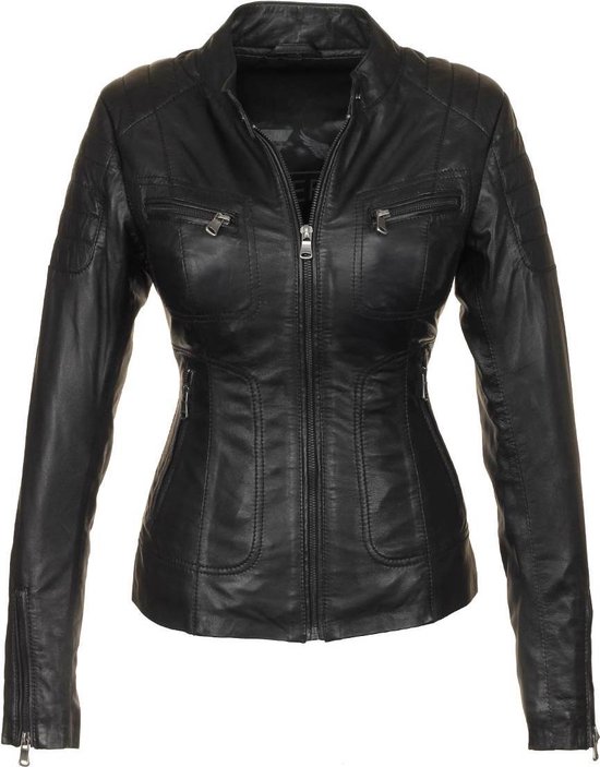 Versano Miami Leather Ladies Biker Jacket Ladies Coat 3XL
