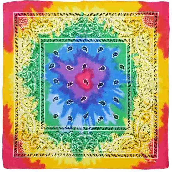 Zac's Alter Ego - Multicolour Tie Dye Paisley Bandana - Multicolours