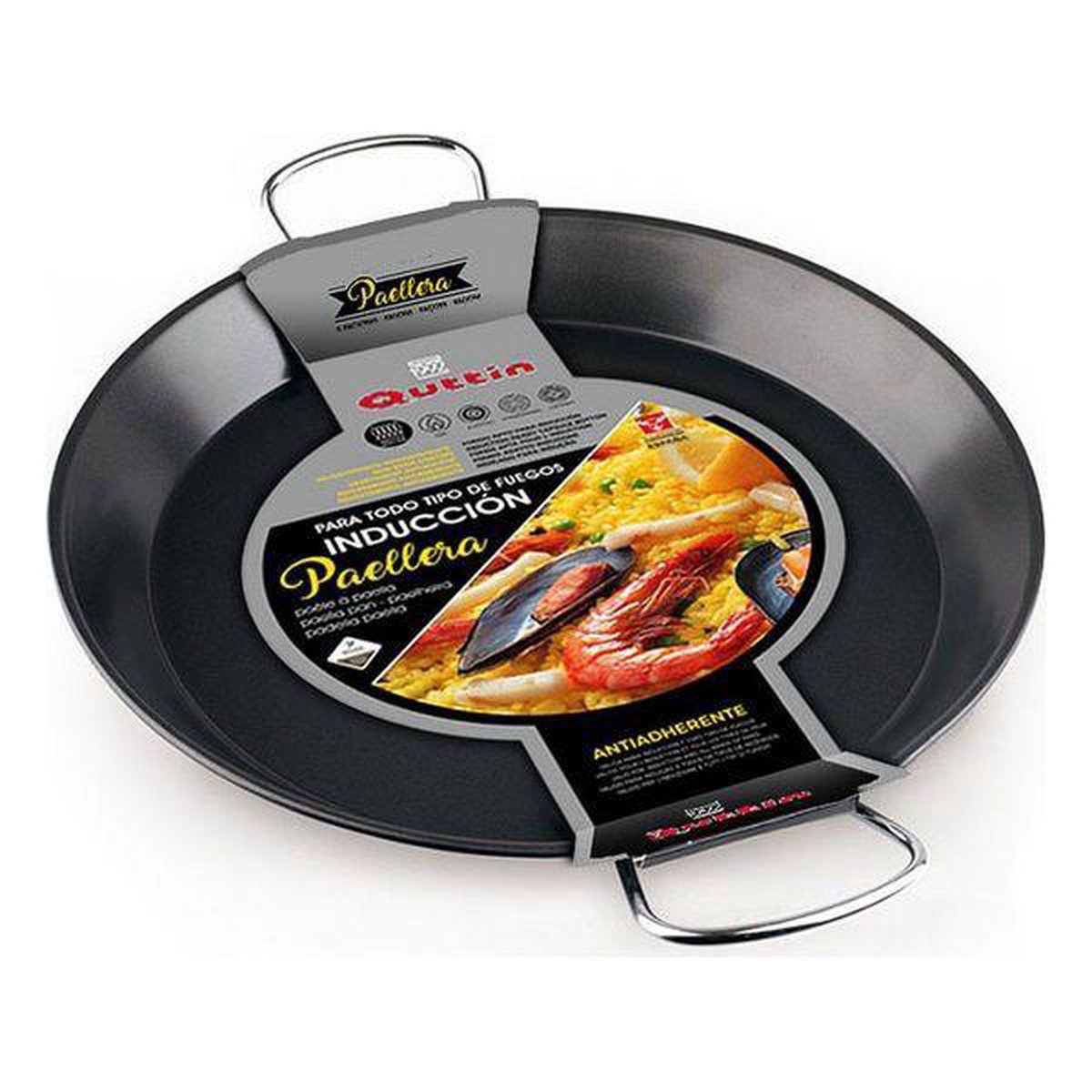 Quttin inductie Paella pan 36 cm Grijs