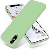 Silicone case geschikt voor Apple iPhone X / Xs - lichtgroen