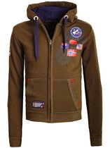 Geographical Norway Vest Met Capuchon Bruin Gundreal - S