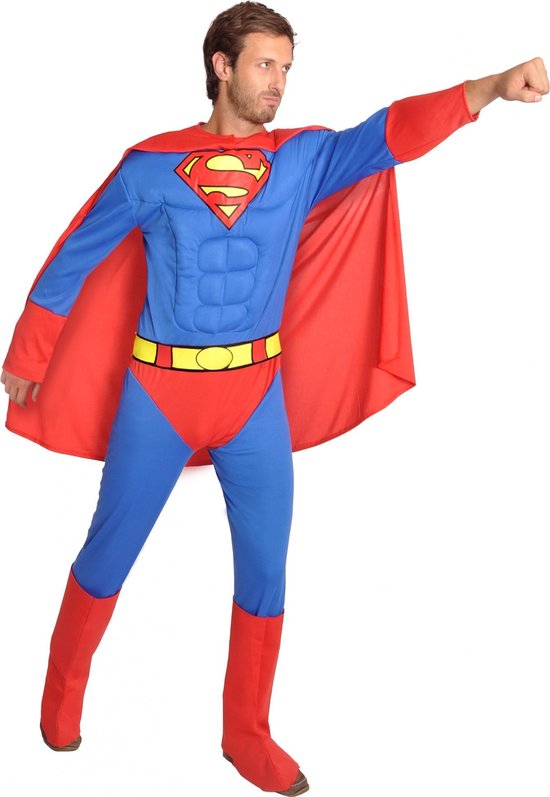 Dc Comics Verkleedpak Superman Heren Blauw/rood 5-delig Maat Xl | bol.com