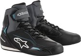Alpinestars Stella Faster-3 Black Gray Ocean Motorcycle Shoes 6.5