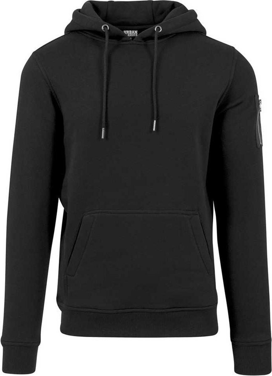 Urban Classics Sweat Bomber Hoodie Trui met capuchon S Zwart