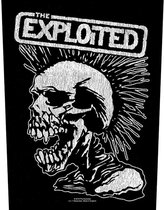 The Exploited - Vintage Skull Rugpatch - Zwart