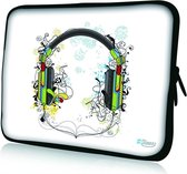 Sleevy 17,3 laptophoes artistieke hoofdtelefoon - laptop sleeve - laptopcover - Sleevy Collectie 250+ designs