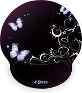 Muismat polssteun vlinders paars - Sleevy - mousepad - Collectie 100+ designs